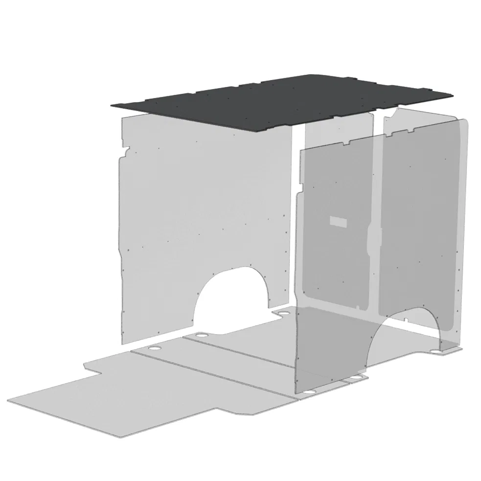 64C5-114-2613HX – LEGEND FLEET Van Ceiling Liner, Textured Gray Polypropylene Outer Layer With A Plastic Core Backed ...